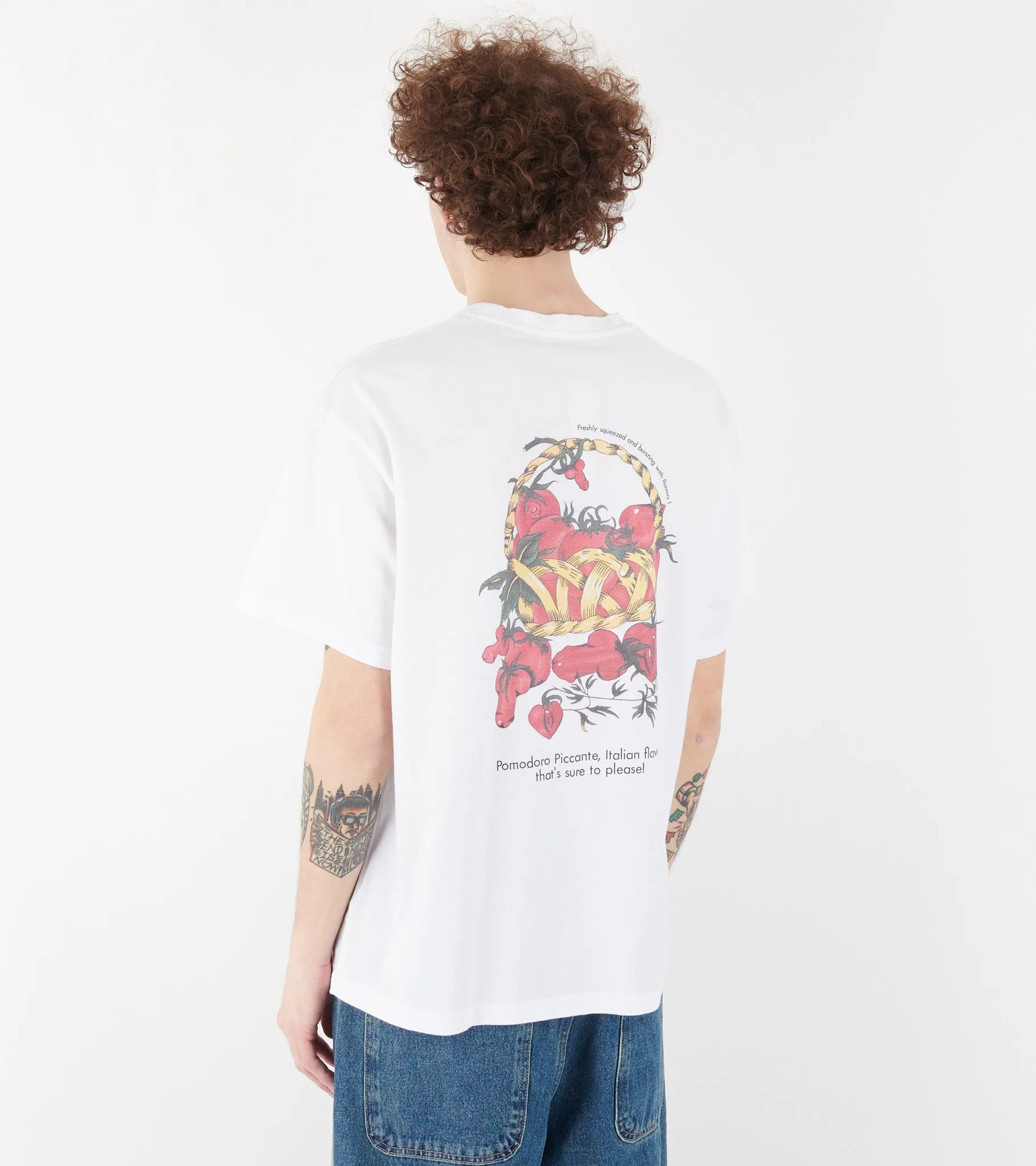 Saucy Tomatoes T-shirt White sold by Dr. Adams product image thumbnail 2