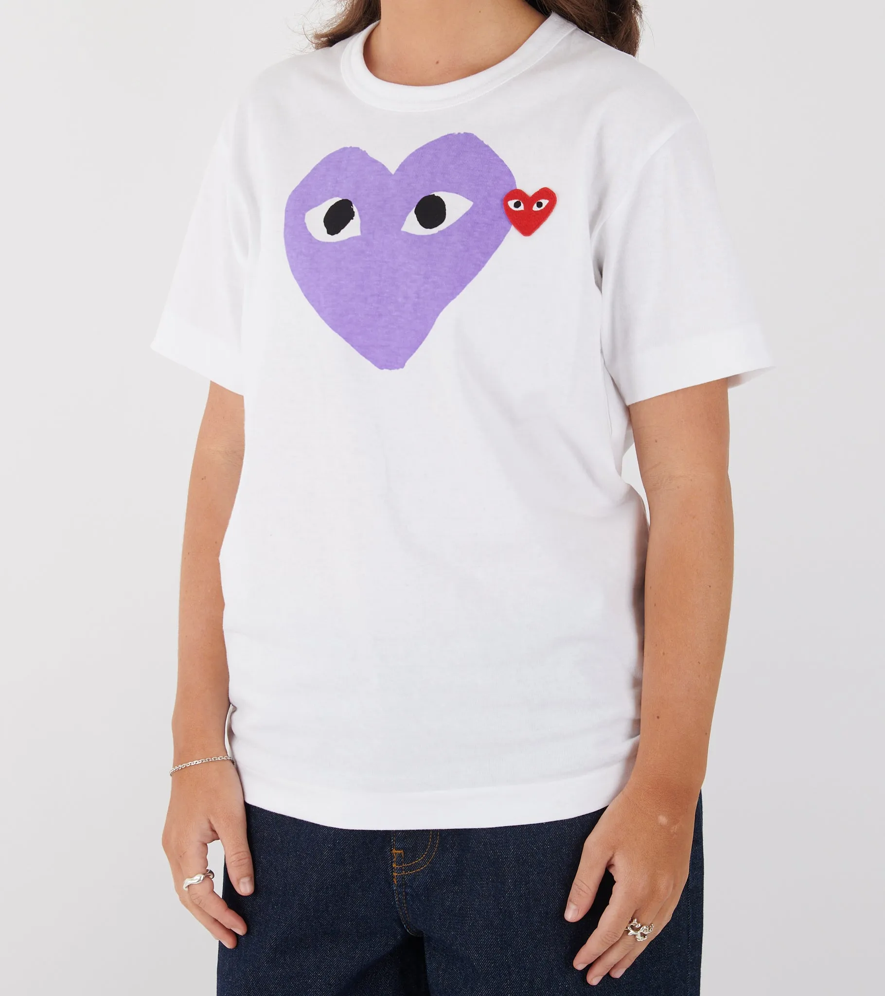 U Big Purple Heart T-shirt White sold by Dr. Adams product image thumbnail 3