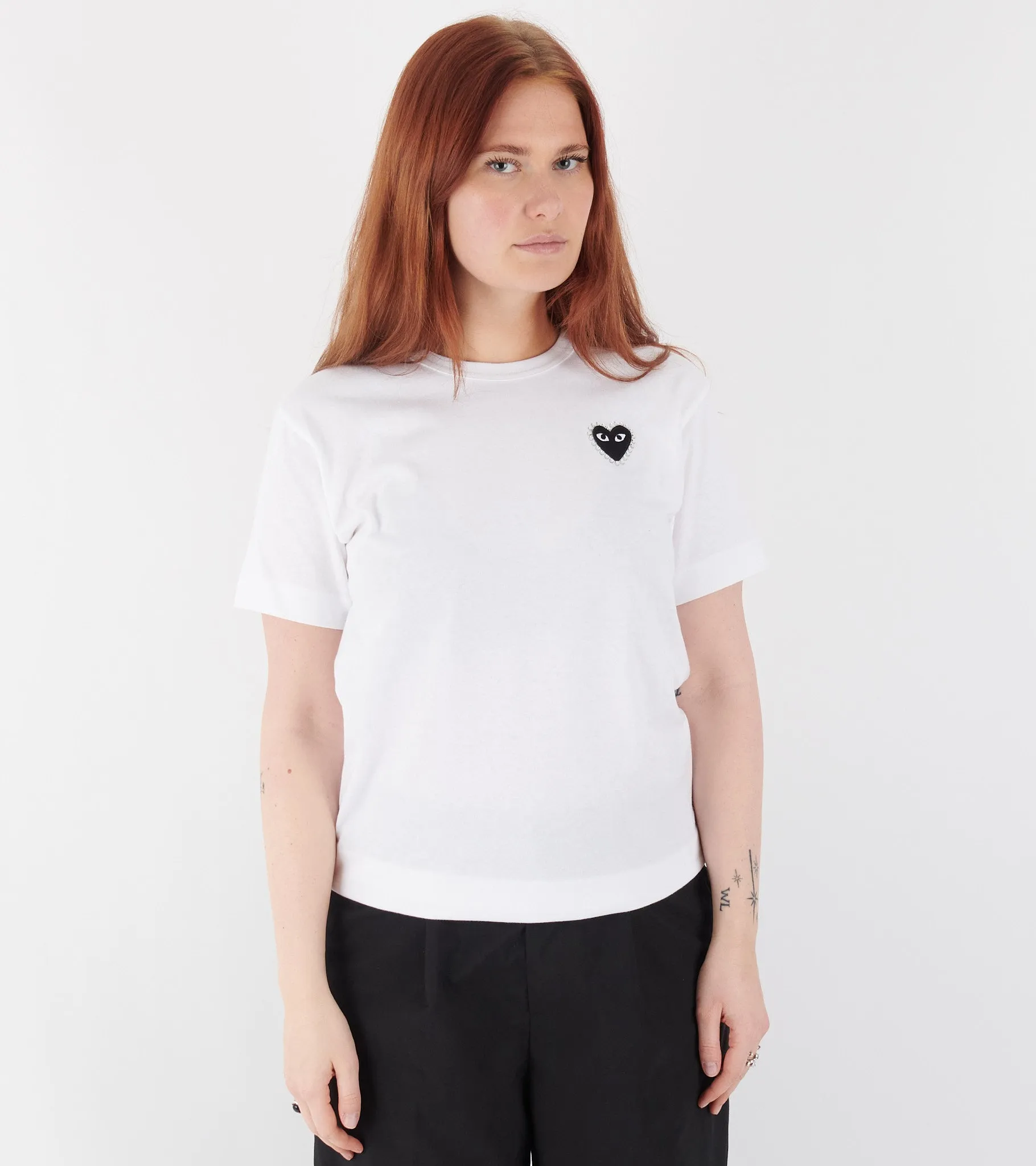 U T-Shirt Black Rhinestone Emblem White sold by Dr. Adams product image thumbnail 2