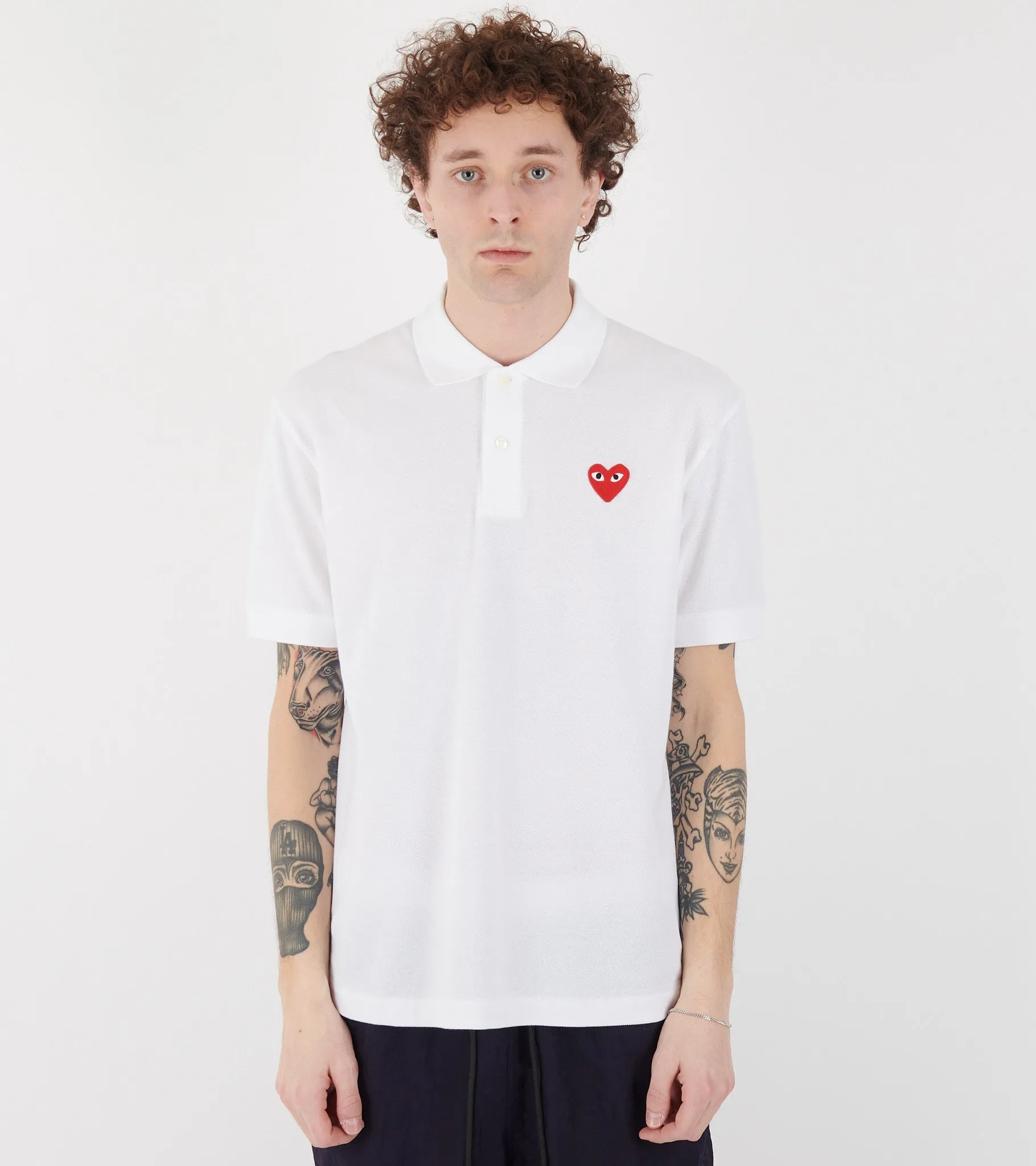 U Red Heart S/S Polo White sold by Dr. Adams product image thumbnail 2