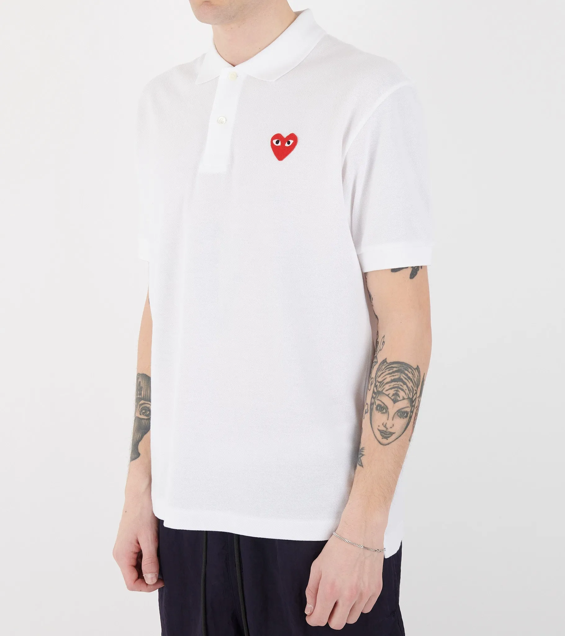 U Red Heart S/S Polo White sold by Dr. Adams product image thumbnail 3