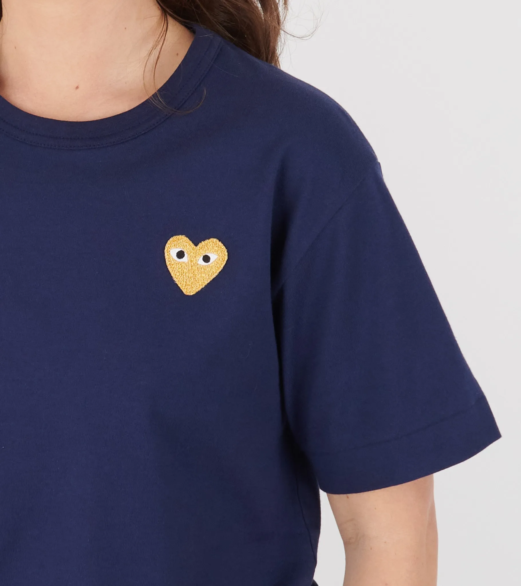 U Gold Heart T-shirt Dark Blue sold by Dr. Adams product image thumbnail 3