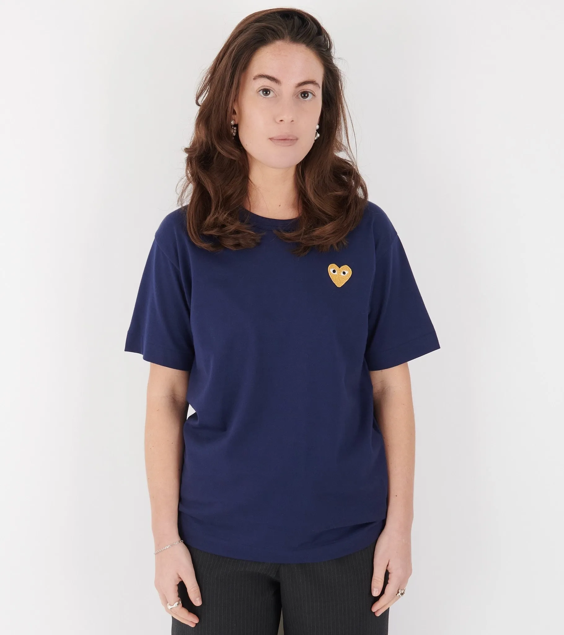 U Gold Heart T-shirt Dark Blue sold by Dr. Adams product image thumbnail 2