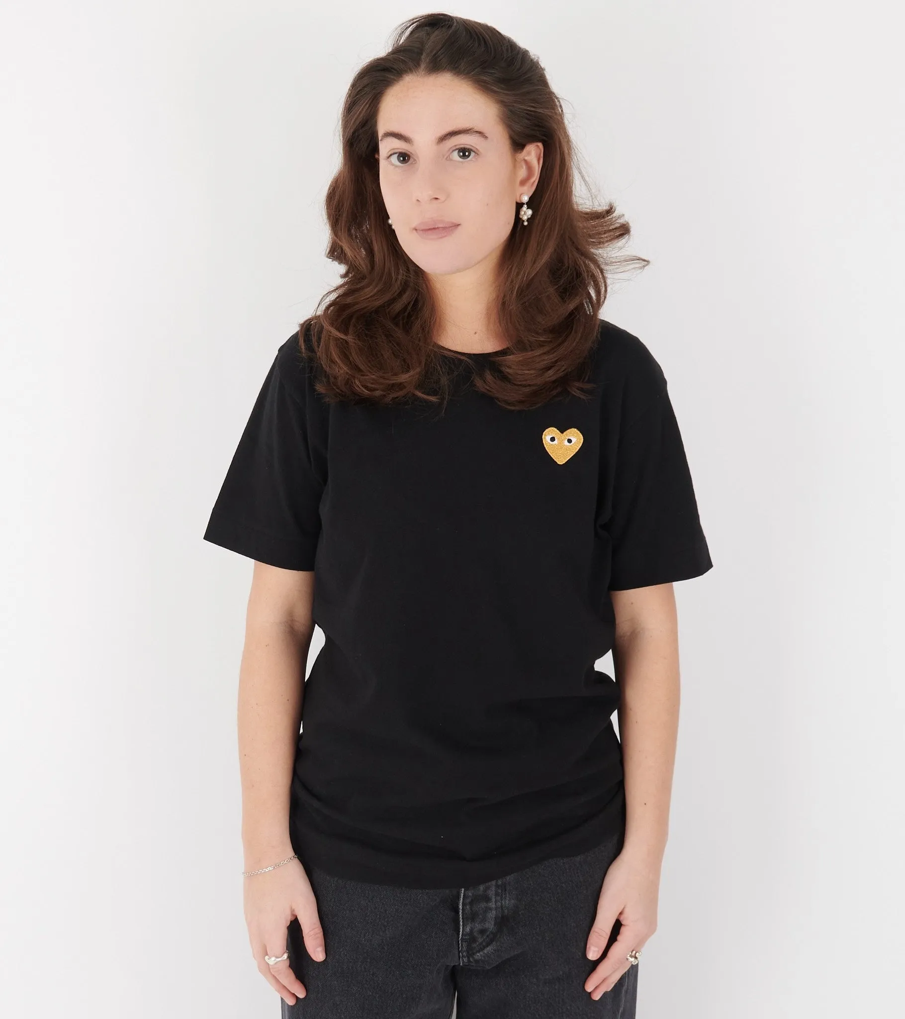 U T-shirt Gold Heart Black sold by Dr. Adams product image thumbnail 2