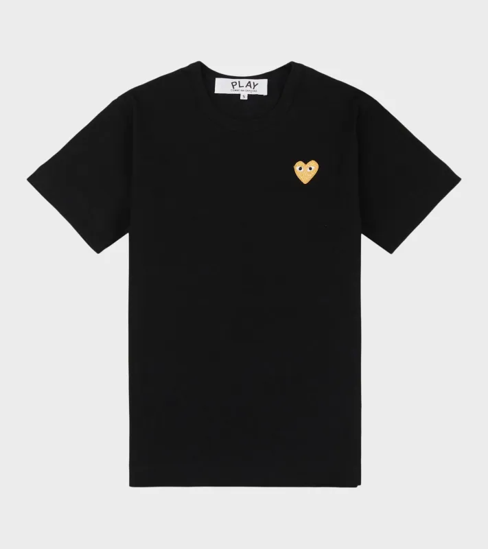 U T-shirt Gold Heart Black sold by Dr. Adams