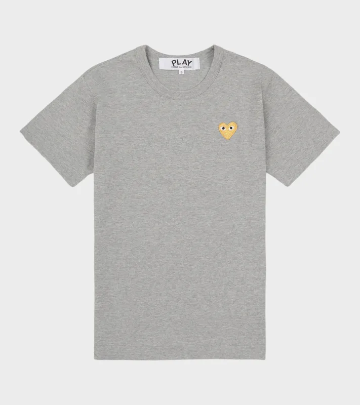 U Gold Heart T-shirt Grey sold by Dr. Adams