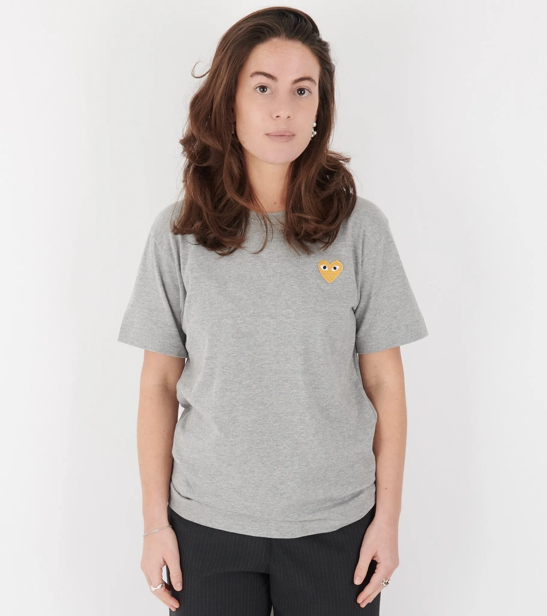 U Gold Heart T-shirt Grey sold by Dr. Adams product image thumbnail 2