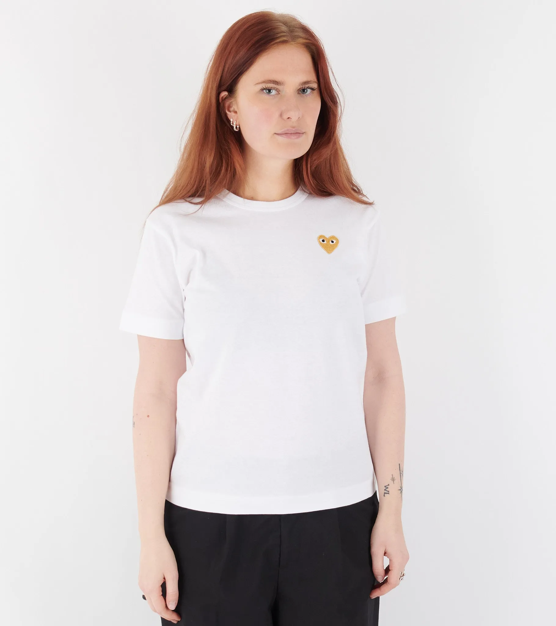U Gold Heart T-shirt White sold by Dr. Adams product image thumbnail 2