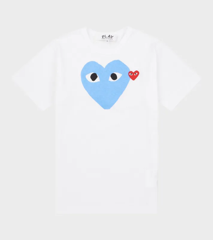 U Big Blue Heart T-shirt White sold by Dr. Adams