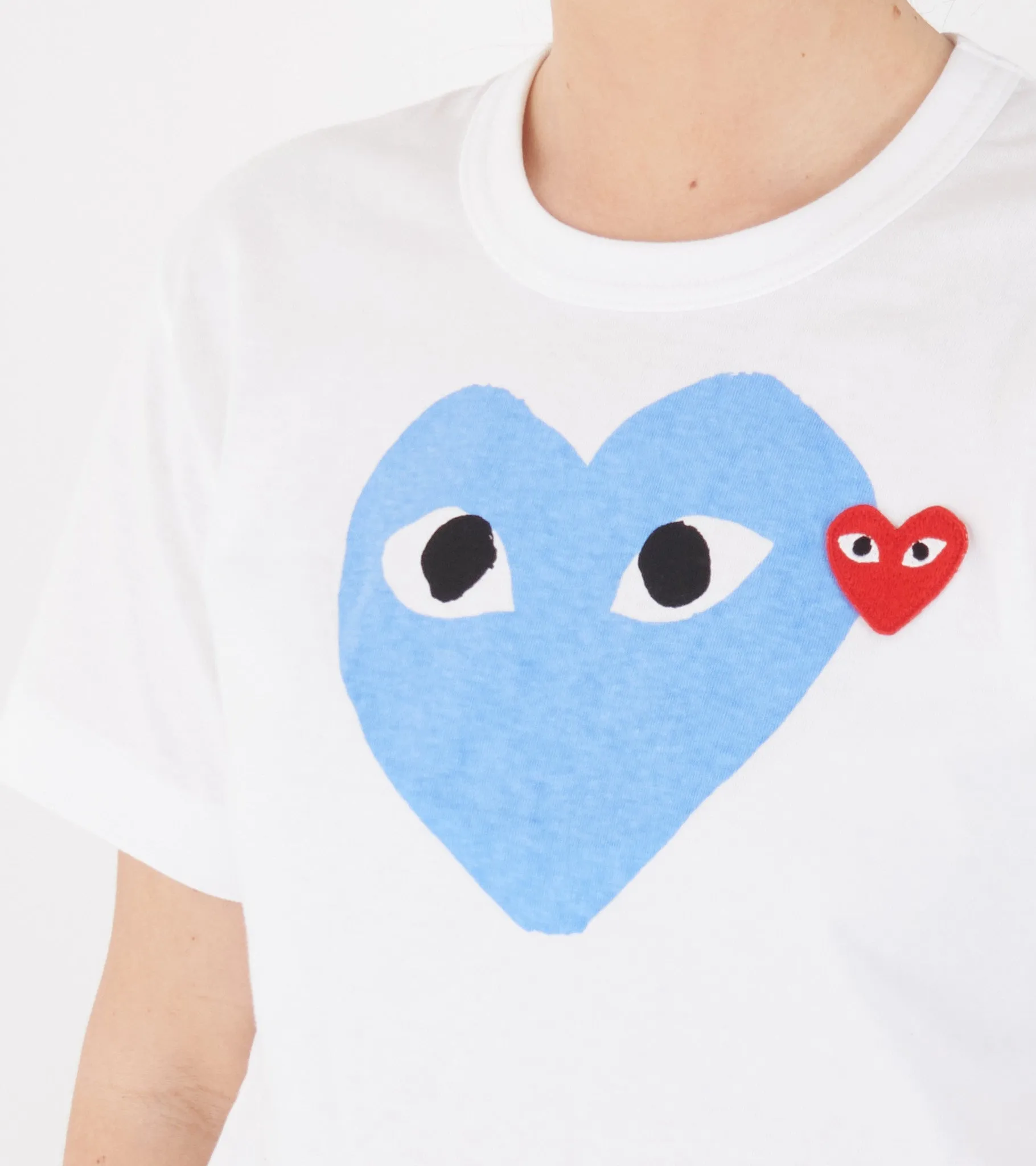U Big Blue Heart T-shirt White sold by Dr. Adams product image thumbnail 3
