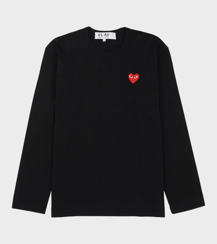 U Red Heart LS T-Shirt Black sold by Dr. Adams