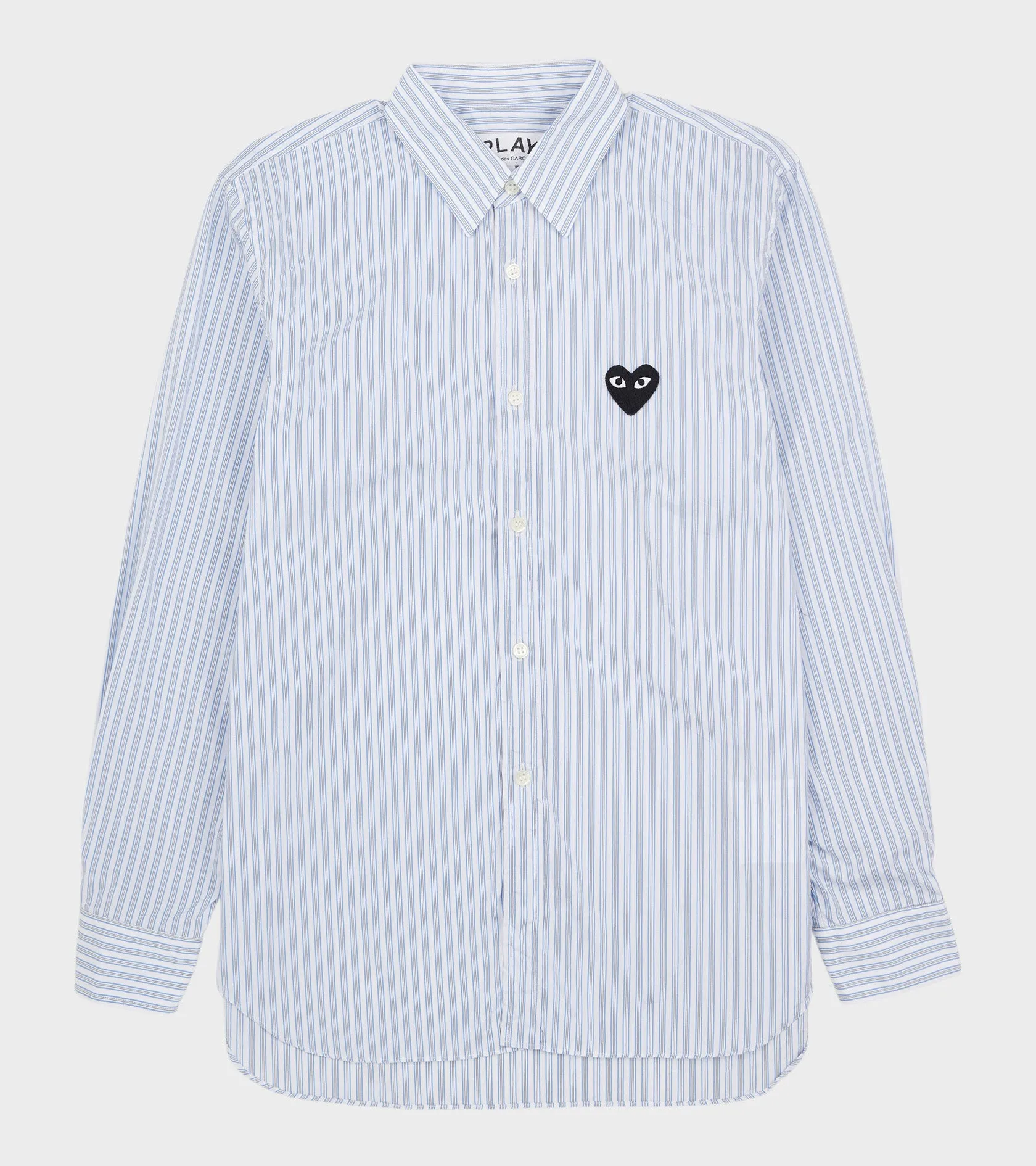 U Black Heart Striped Shirt Blue/White sold by Dr. Adams