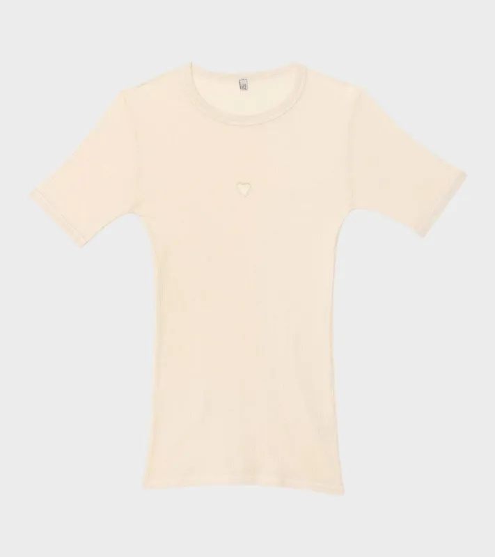 S/S Heart T-shirt Undyed sold by Dr. Adams