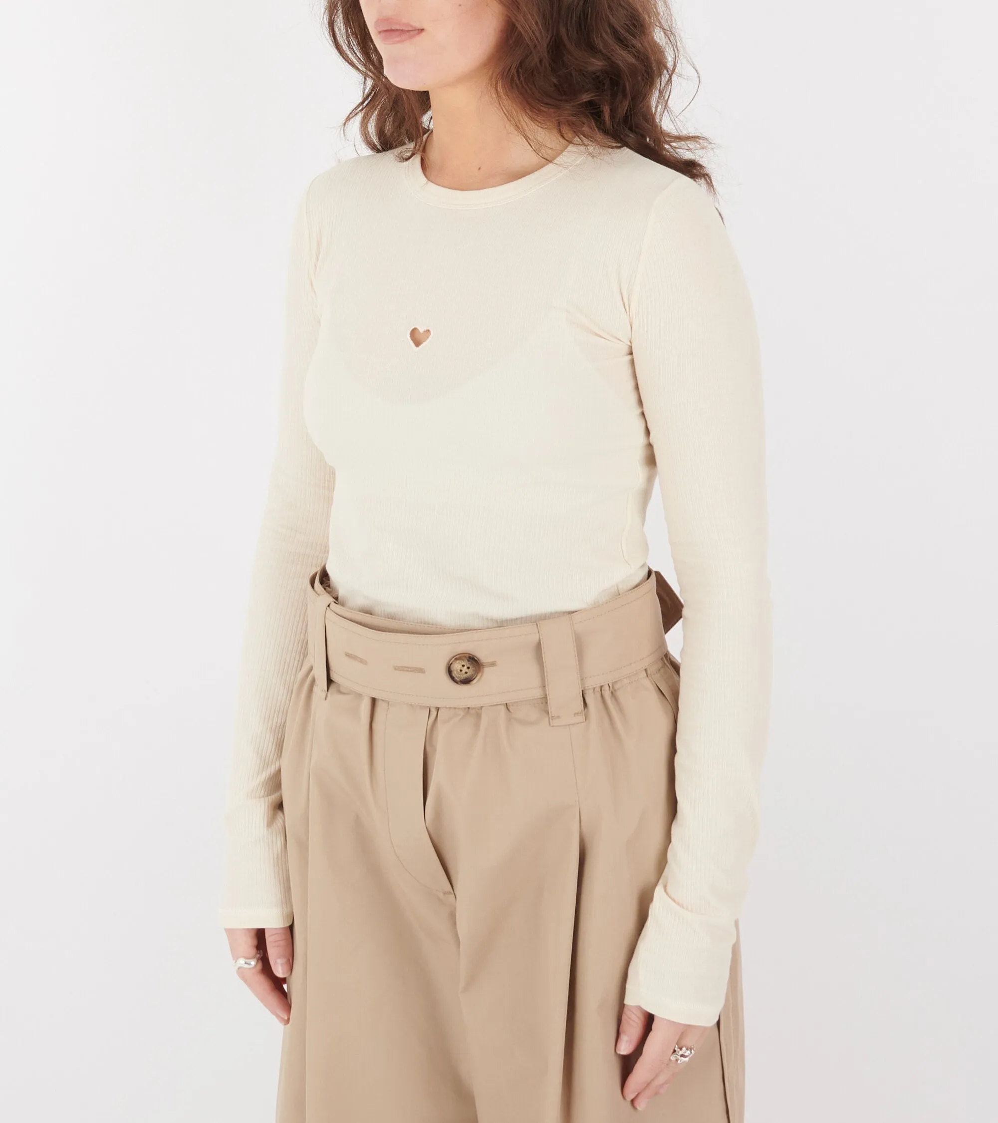 Heart Long Sleeve Tee Undyed sold by Dr. Adams product image thumbnail 3