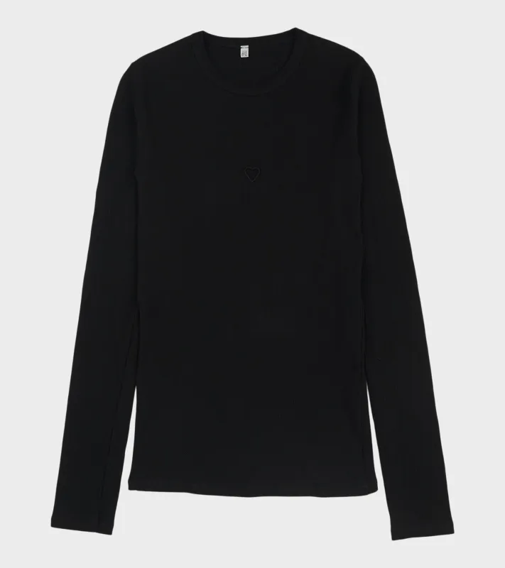 L/S Heart T-shirt Black sold by Dr. Adams