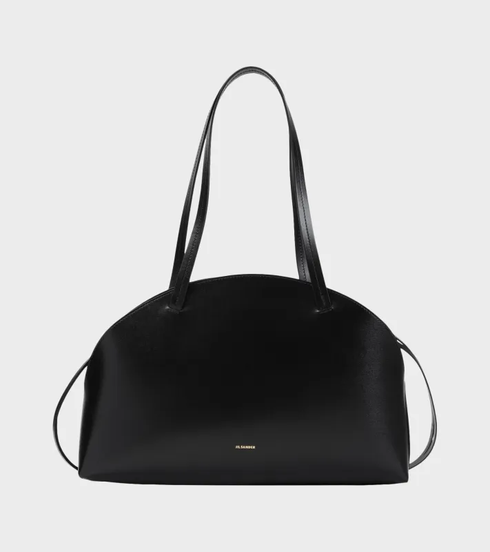 Curve Shoulder Medium Bag Black made by Jil Sander