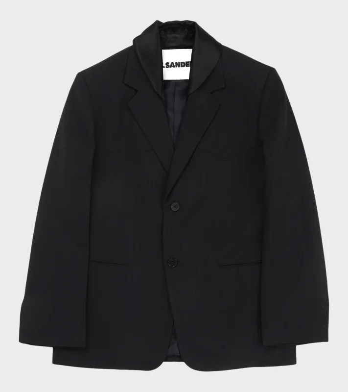 Fluid Silk Blazer Midnight made by Jil Sander