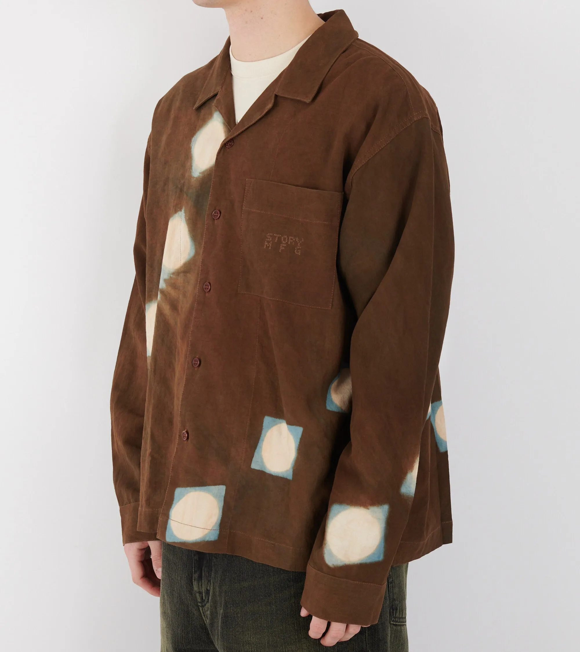 Greetings Shirt L/S Brown Lunar sold by Dr. Adams product image thumbnail 3