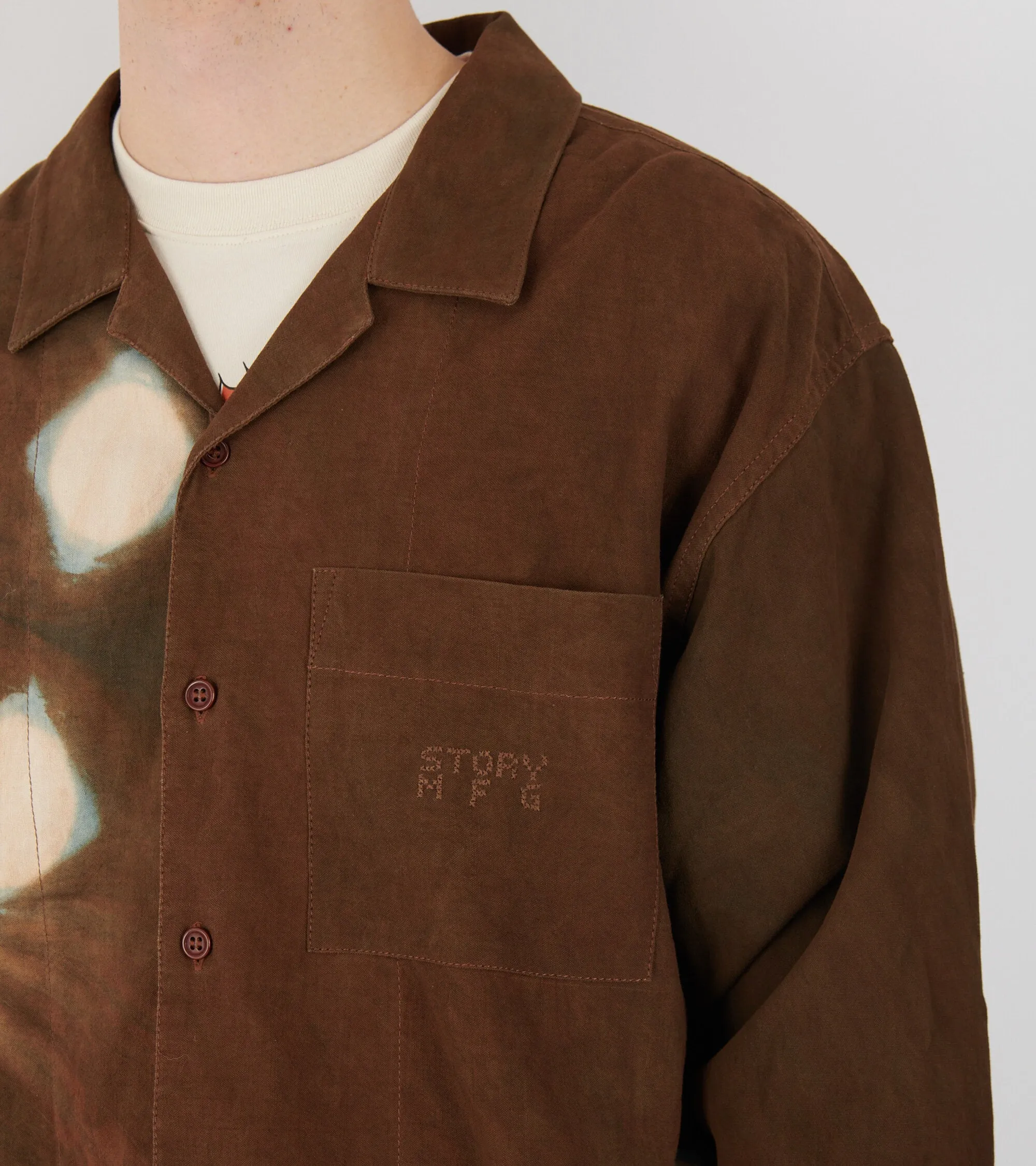 Greetings Shirt L/S Brown Lunar sold by Dr. Adams product image thumbnail 4