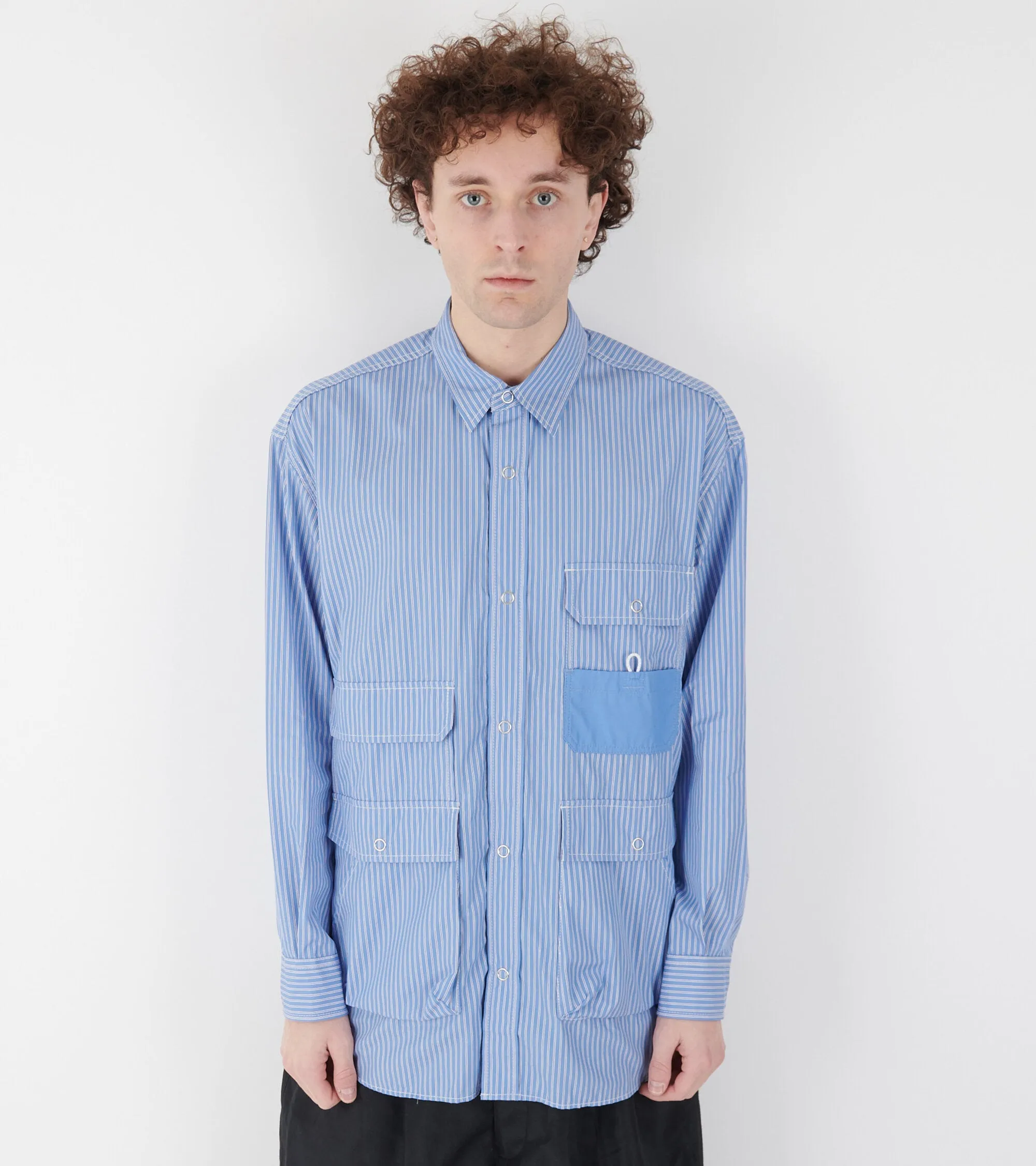 Striped Pocket Shirt Blue/White sold by Dr. Adams product image thumbnail 3