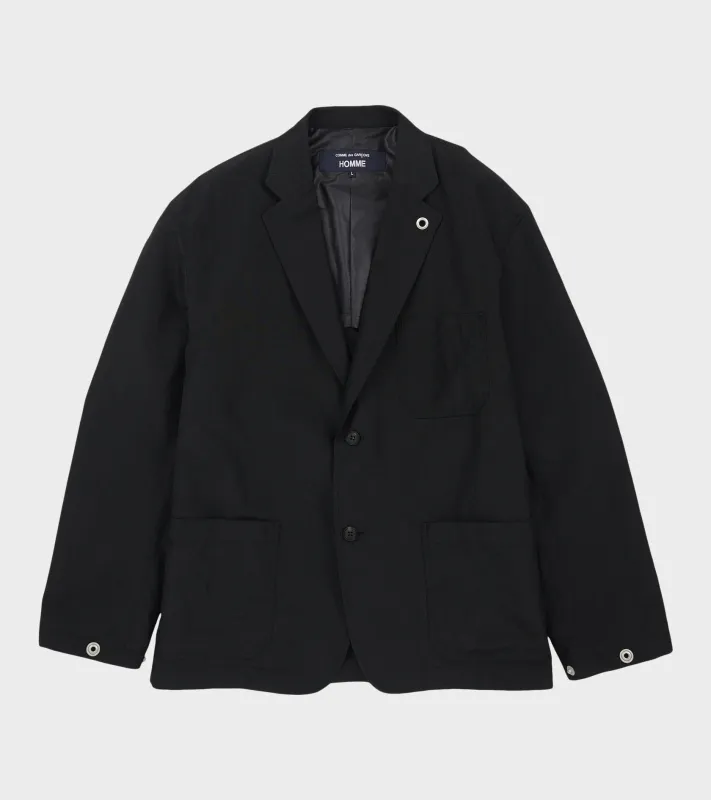 Wool Linen Blazer Black sold by Dr. Adams