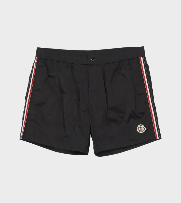 Tricolor Swim Shorts Black sold by Dr. Adams