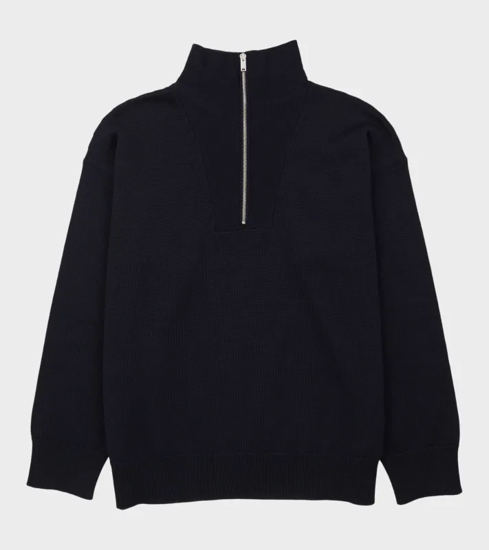 Zipped Jumper Navy made by Jil Sander