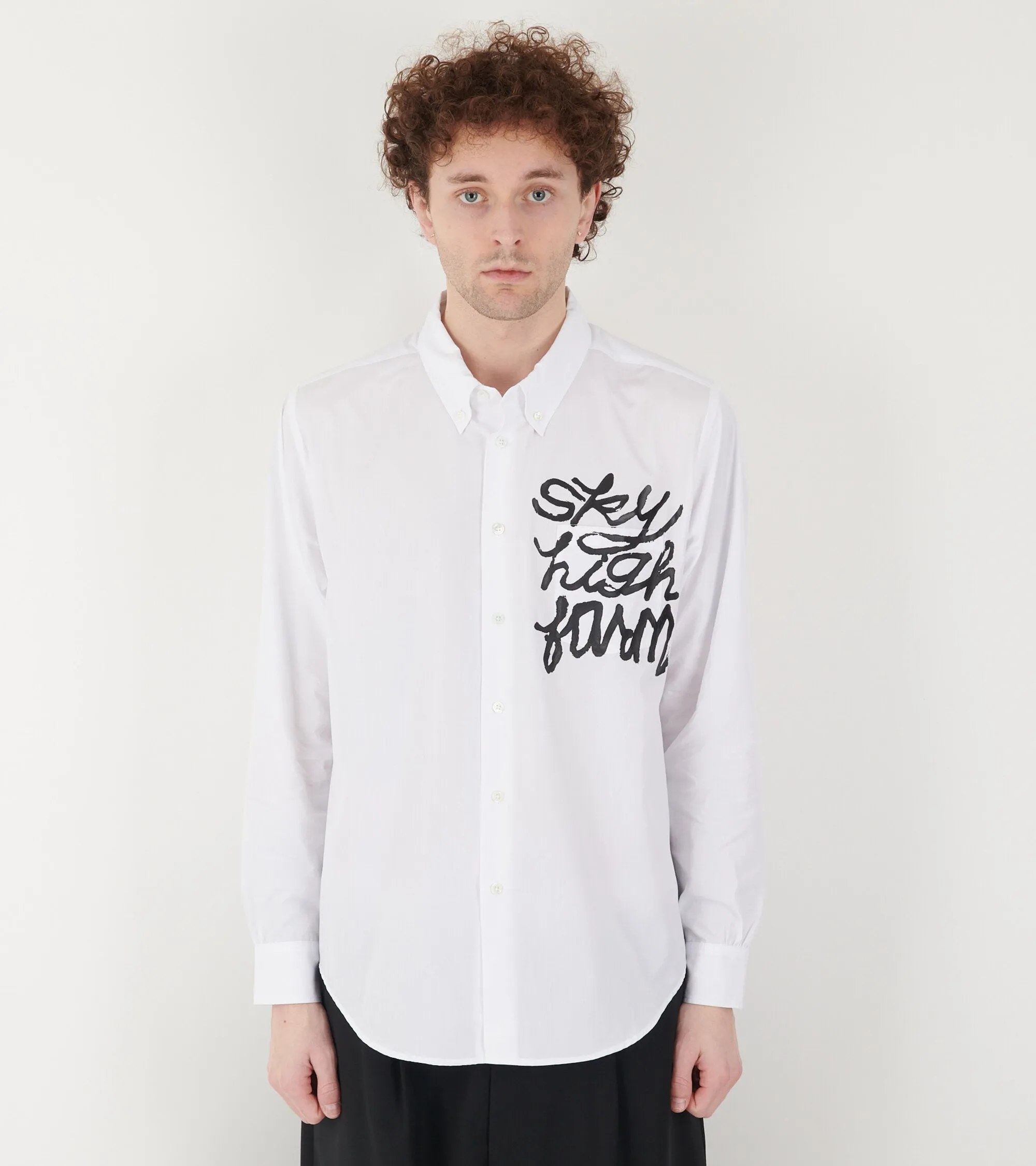 Overprint Button Down Shirt White sold by Dr. Adams product image thumbnail 2