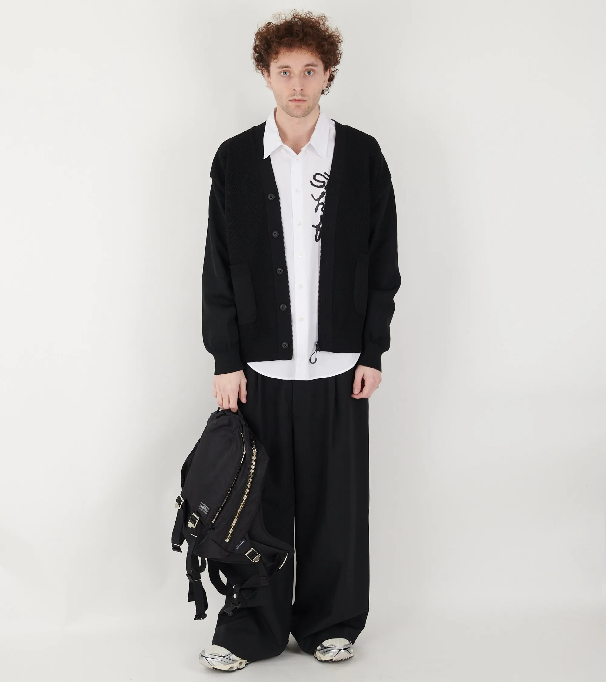 Zip Button Cardigan Black sold by Dr. Adams product image thumbnail 2