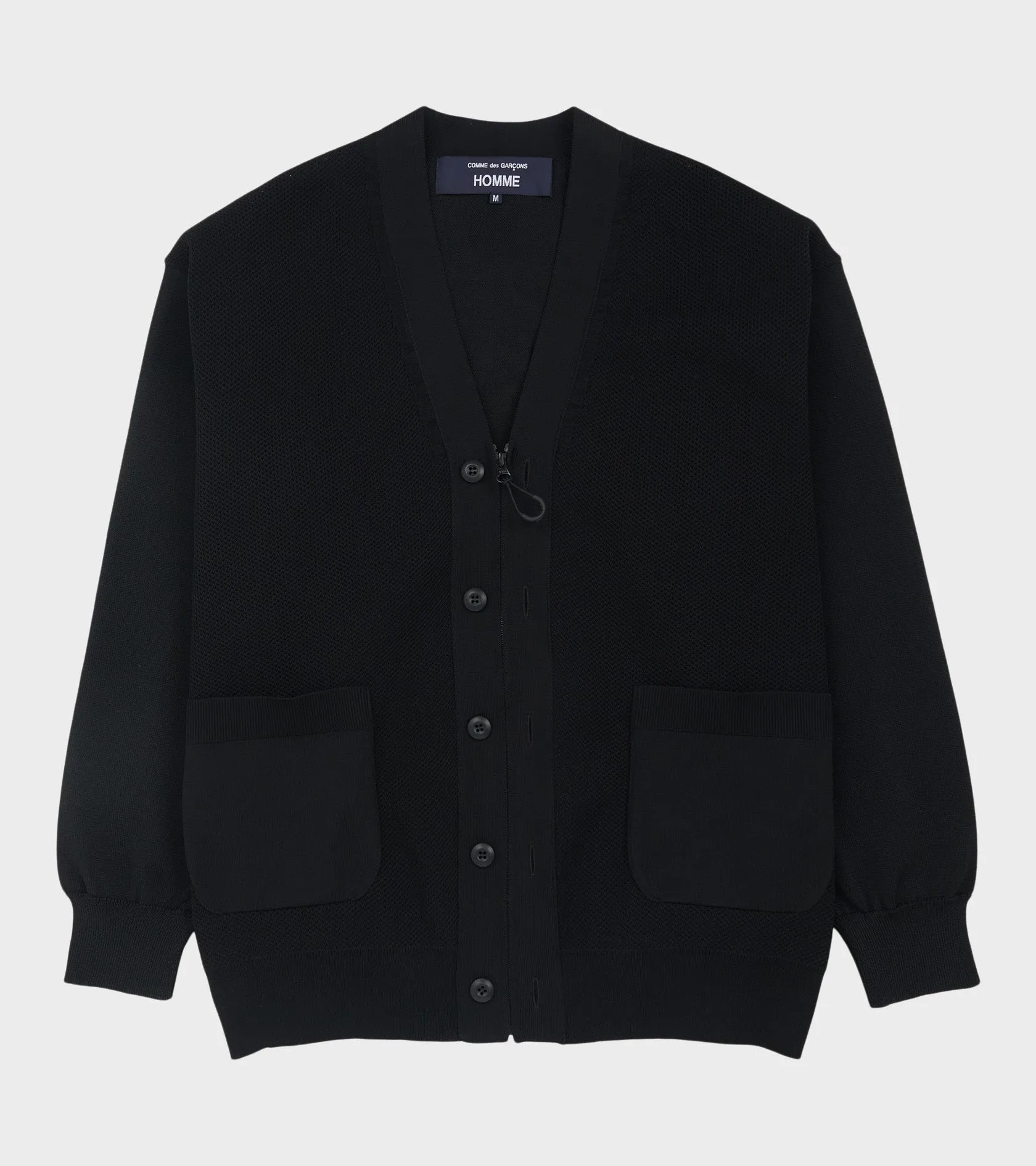 Zip Button Cardigan Black sold by Dr. Adams