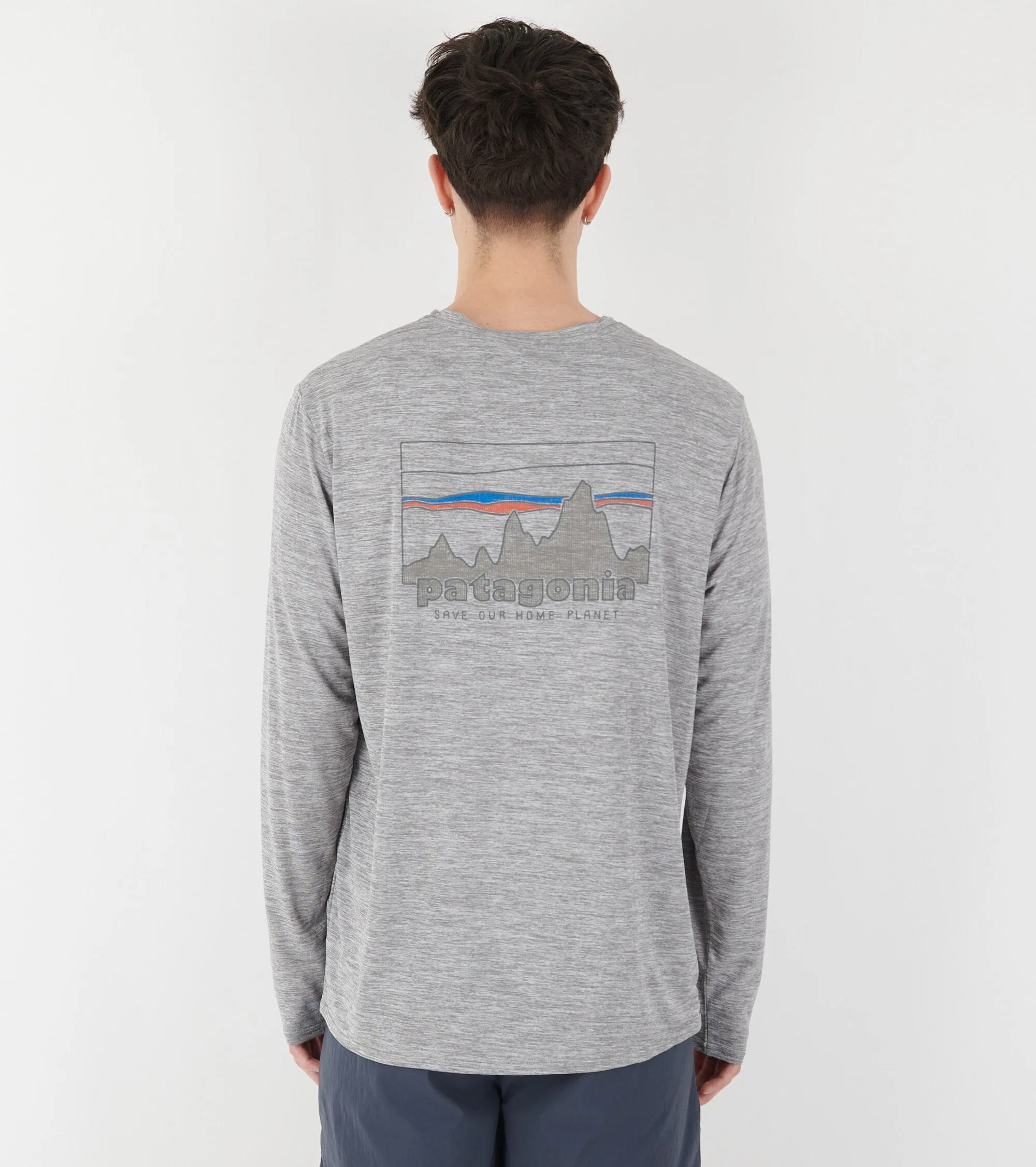 M's L/S Cap Cool Daily Graphic Shirt Skyline Feather Grey sold by Dr. Adams product image thumbnail 3