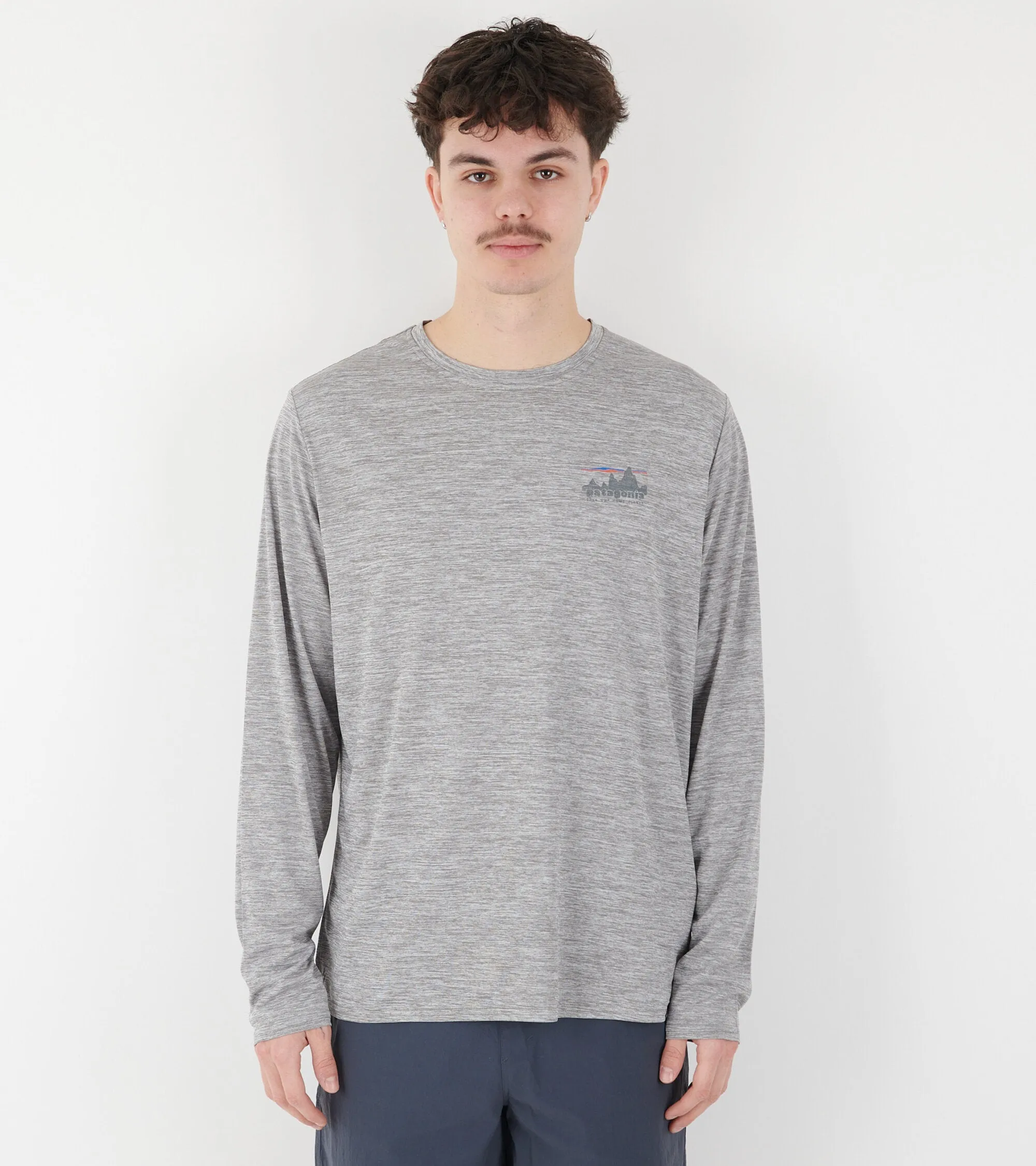 M's L/S Cap Cool Daily Graphic Shirt Skyline Feather Grey sold by Dr. Adams product image thumbnail 2