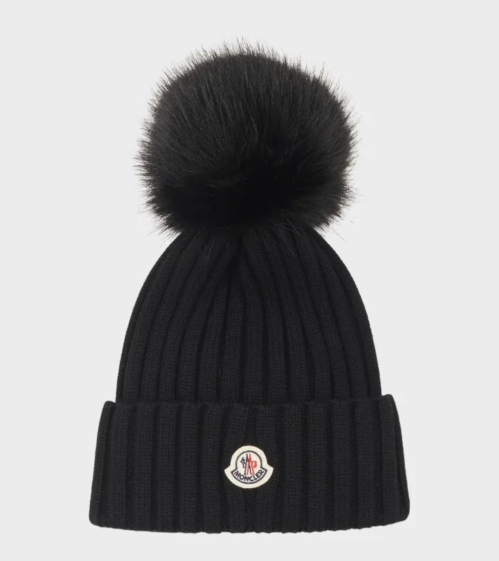 Pompom Beanie Black sold by Dr. Adams