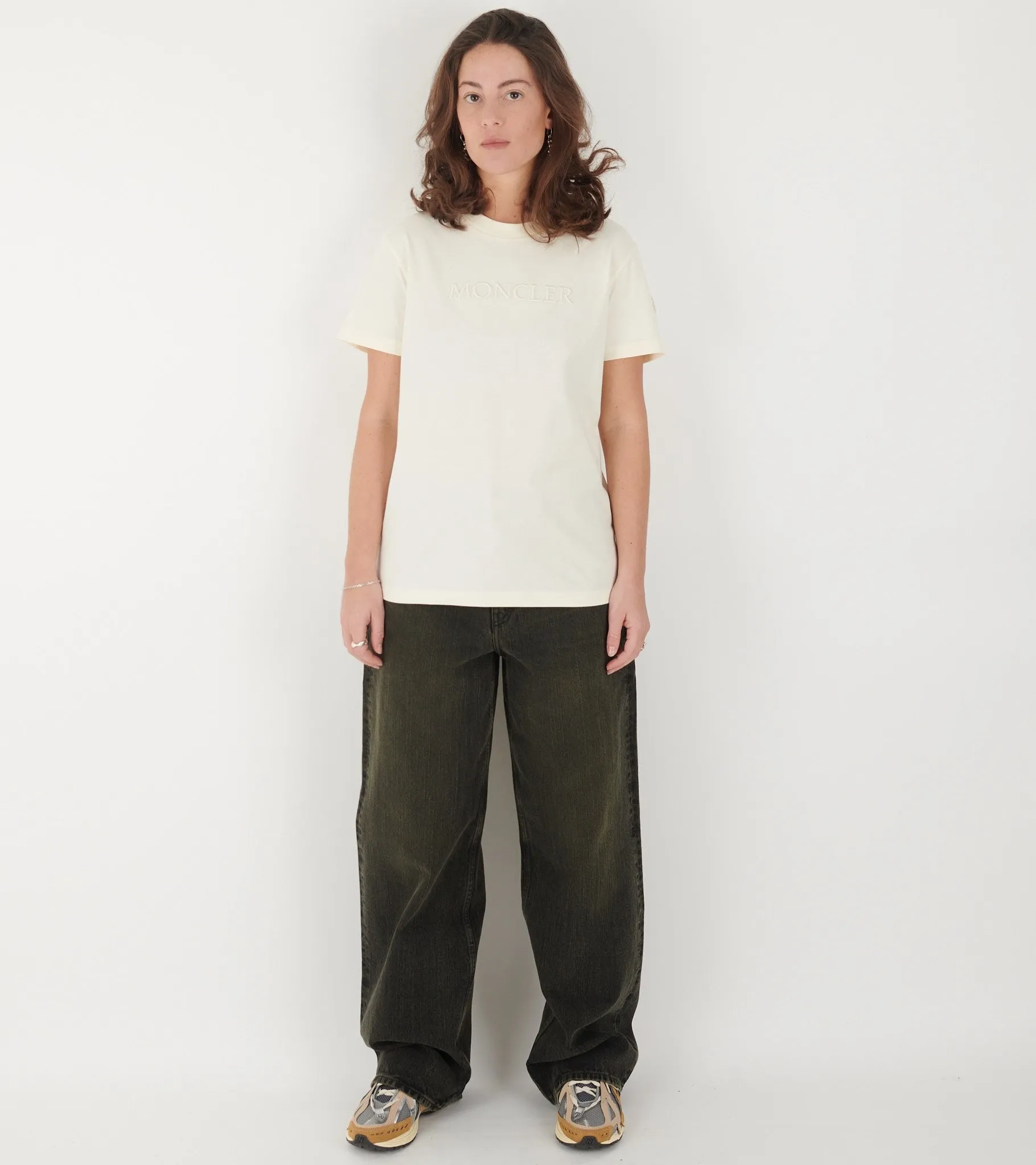 Embroidered Tonal Logo Cotton T-shirt White Ivory sold by Dr. Adams product image thumbnail 2