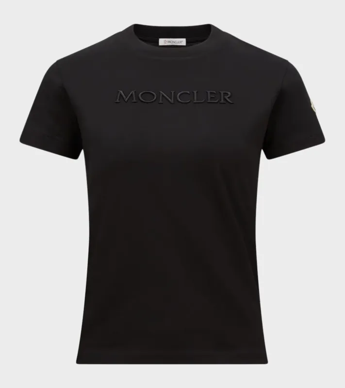 Embroidered Tonal Logo Cotton T-shirt Black sold by Dr. Adams