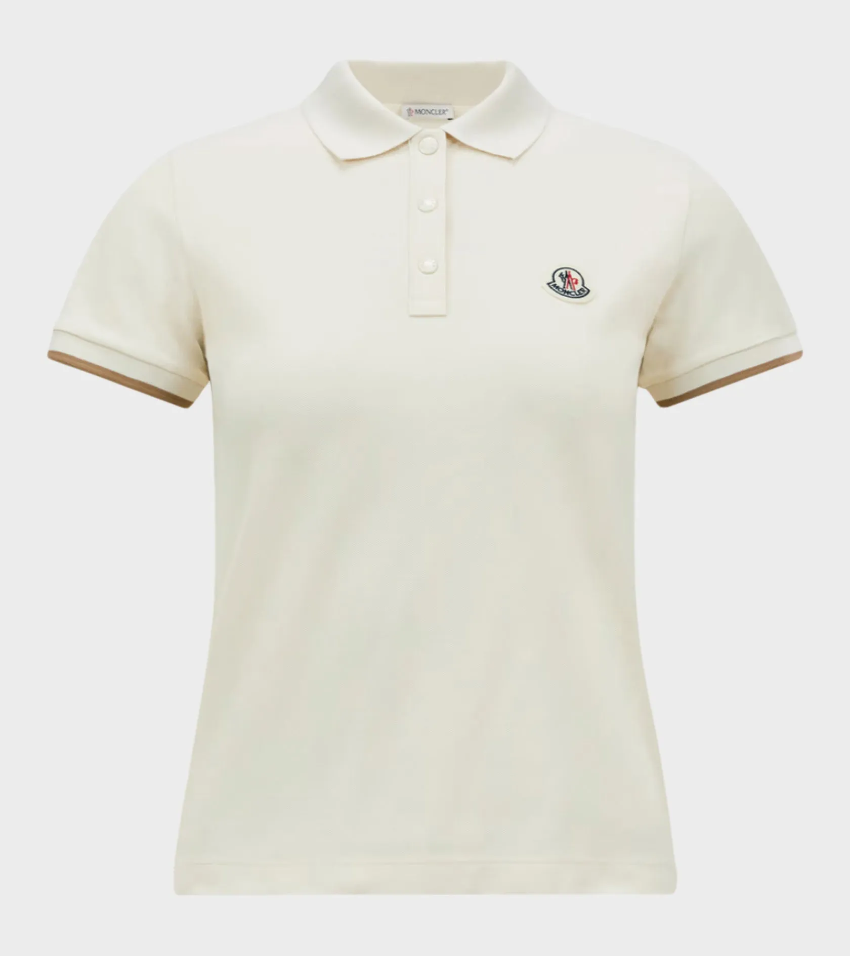 S/S Logo Cotton Polo Shirt White/Light Brown sold by Dr. Adams