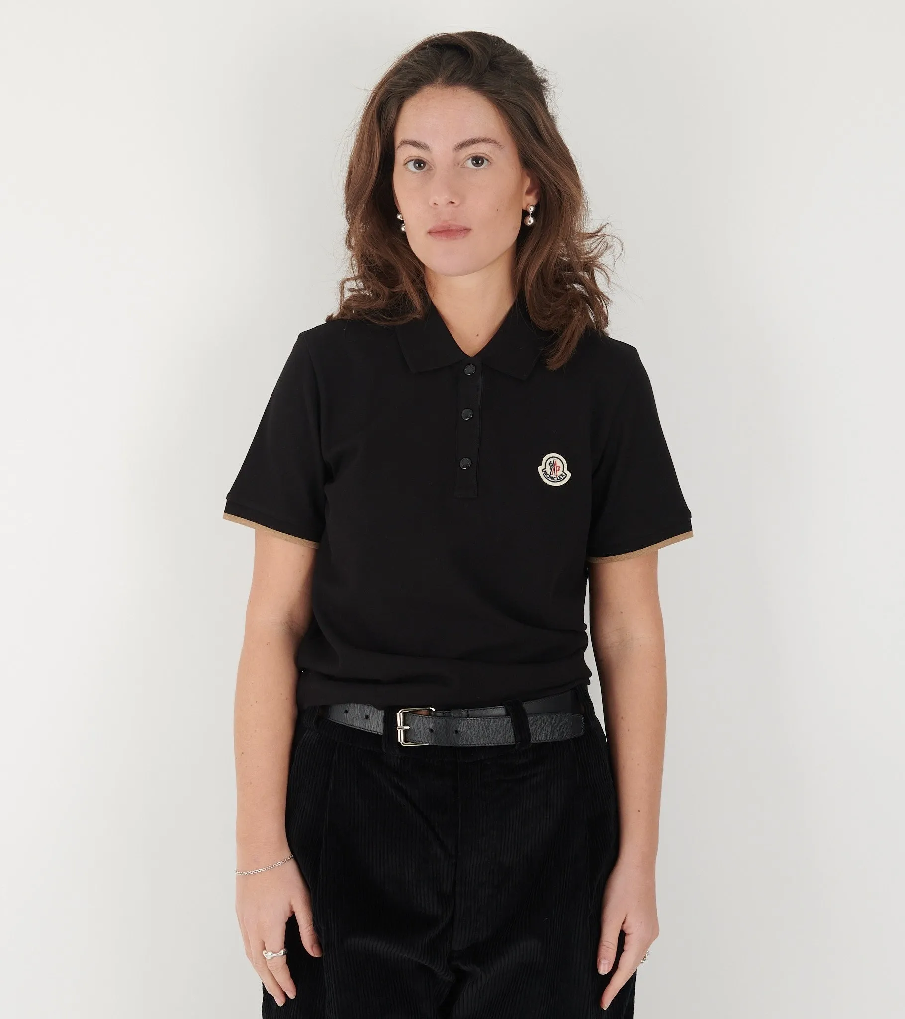 S/S Logo Cotton Polo Shirt Black/Light Brown sold by Dr. Adams product image thumbnail 2