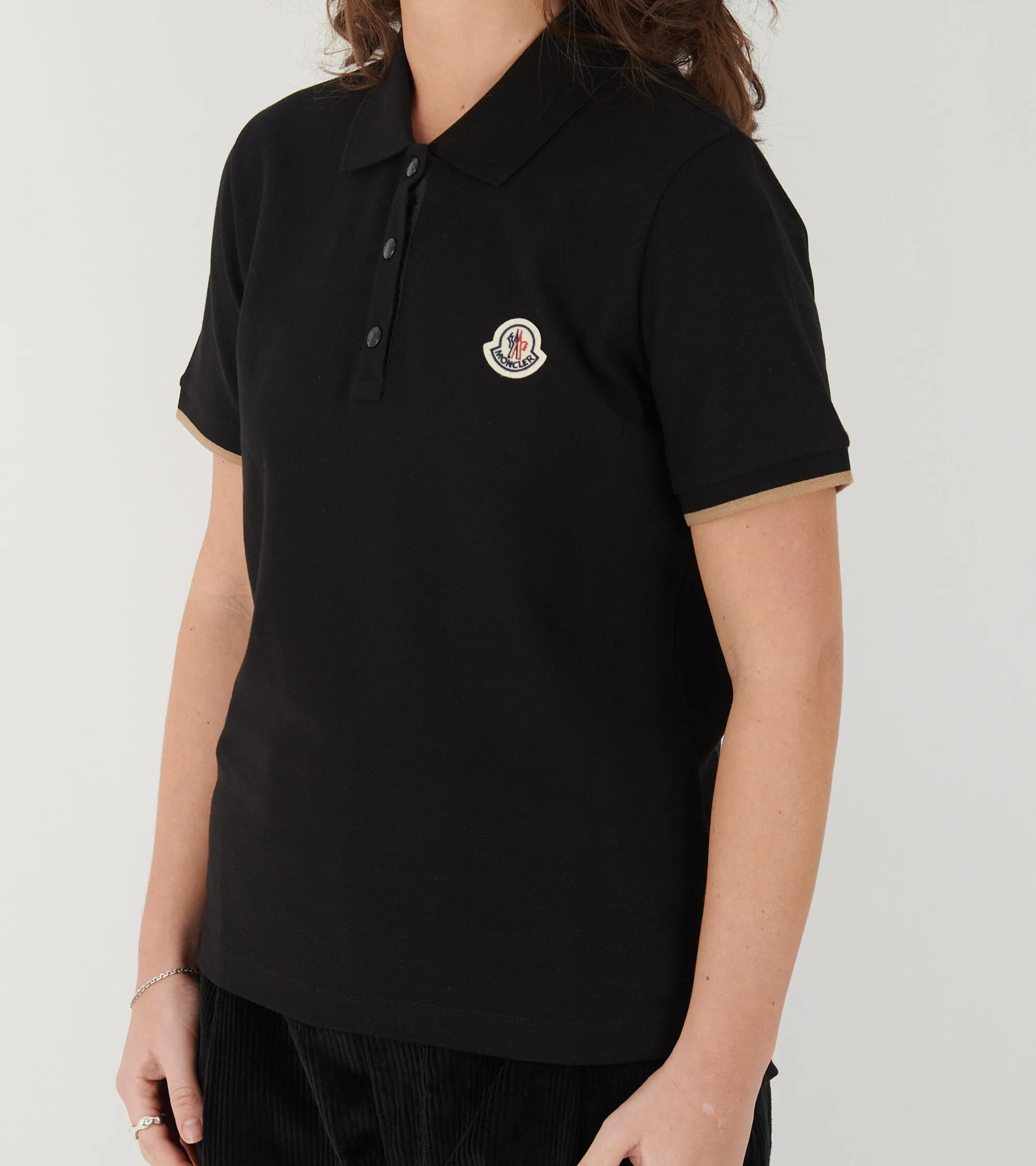 S/S Logo Cotton Polo Shirt Black/Light Brown sold by Dr. Adams product image thumbnail 3