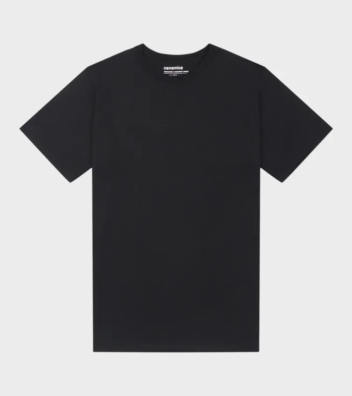 Loopwheel Coolmax Jersey Tee Black made by Nanamica