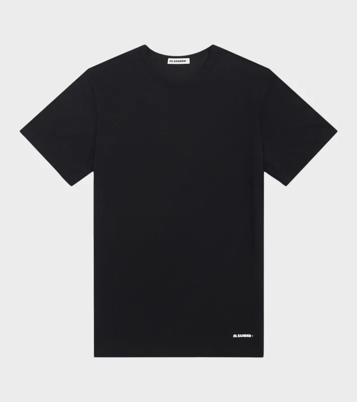 Ultra Light Cotton Crepe T-shirt Black made by Jil Sander