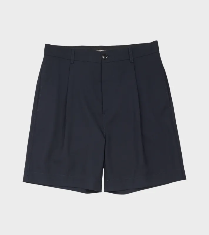 Tailored Wool Shorts Dark Navy sold by Dr. Adams