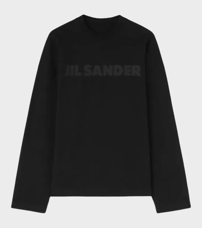 L/S Cotton Jersey Logo T-shirt Black sold by Dr. Adams