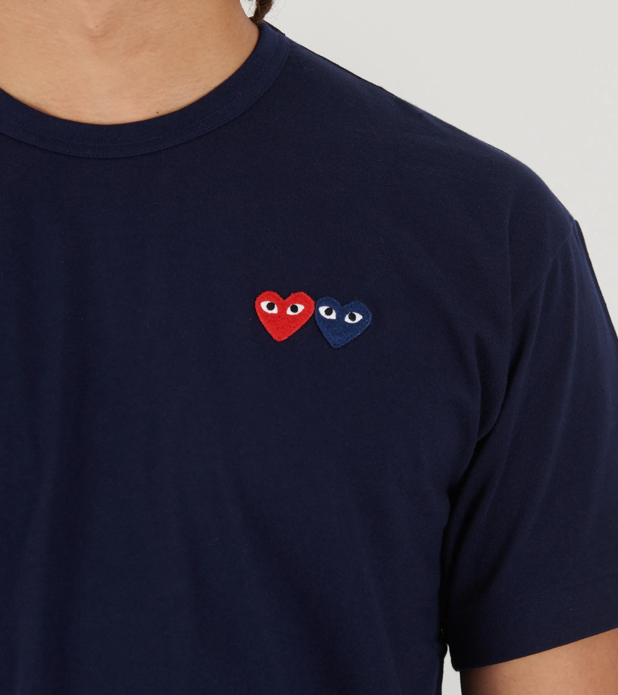 U Double Heart T-shirt Navy sold by Dr. Adams product image thumbnail 3