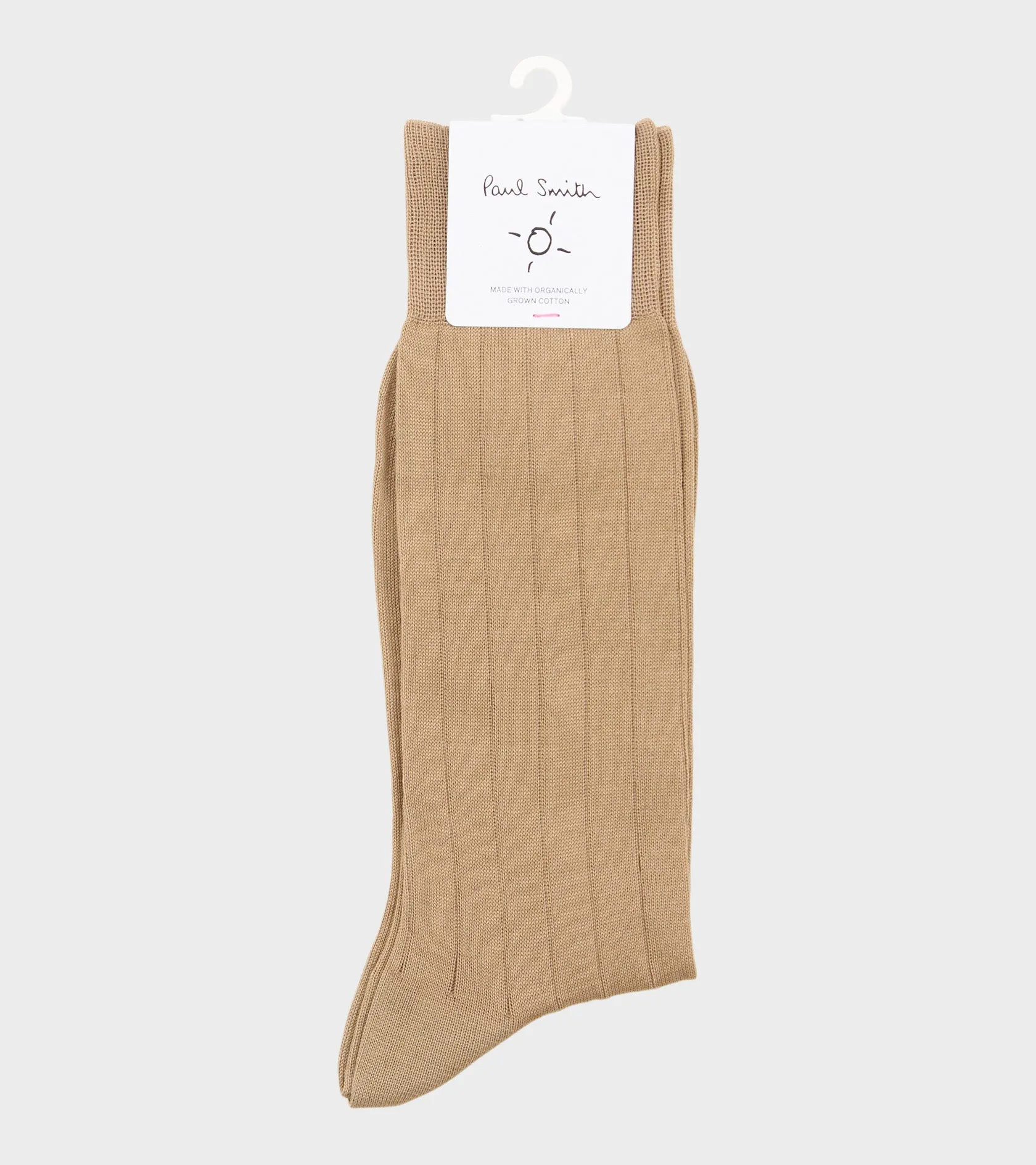 Plain Rib Socks Light Camel sold by Dr. Adams