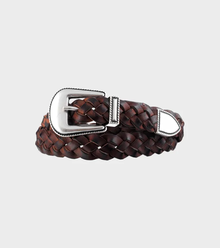 M2423 Braided Belt Brown made by Molebo