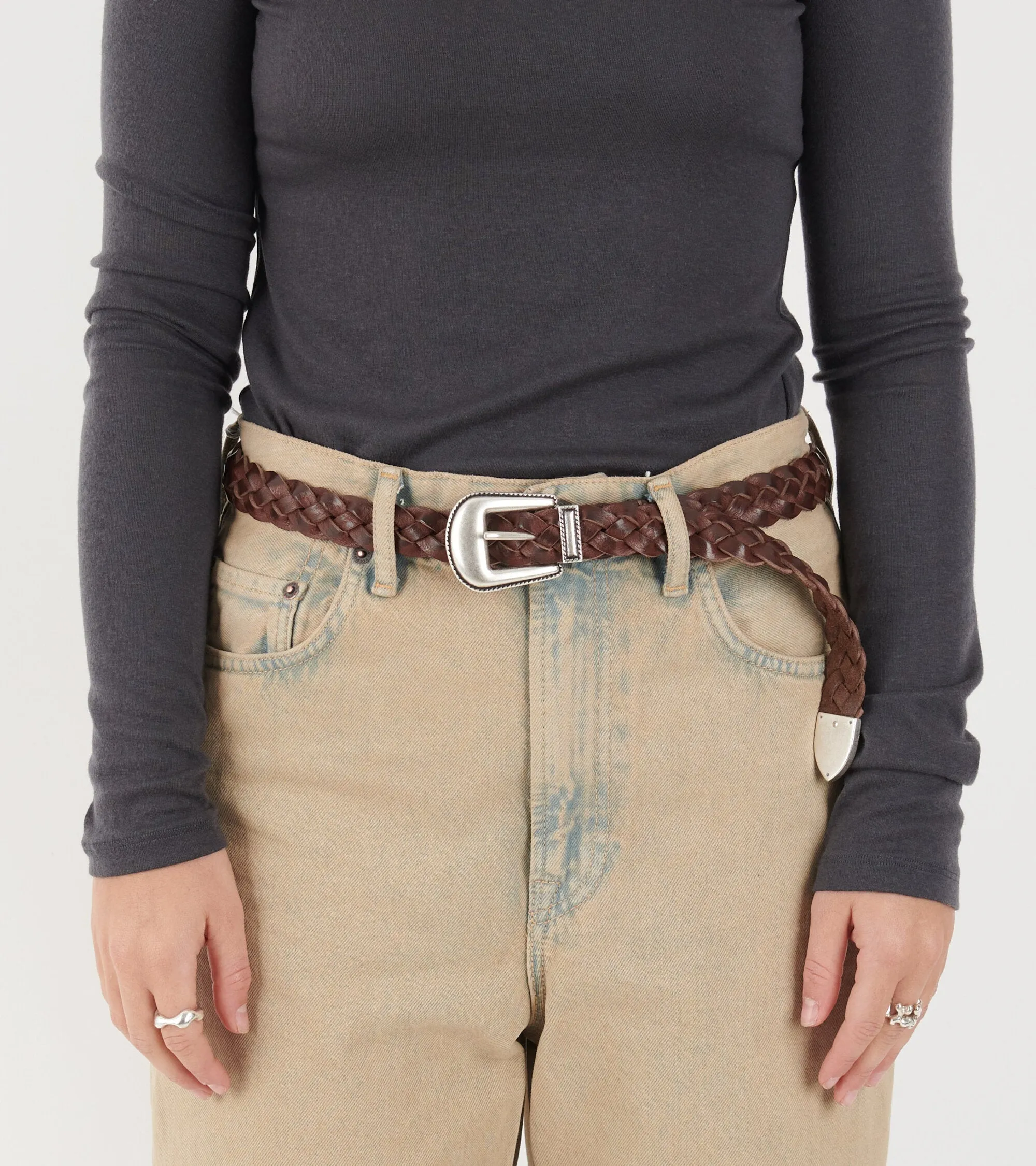 M2423 Braided Belt Brown sold by Dr. Adams product image thumbnail 2