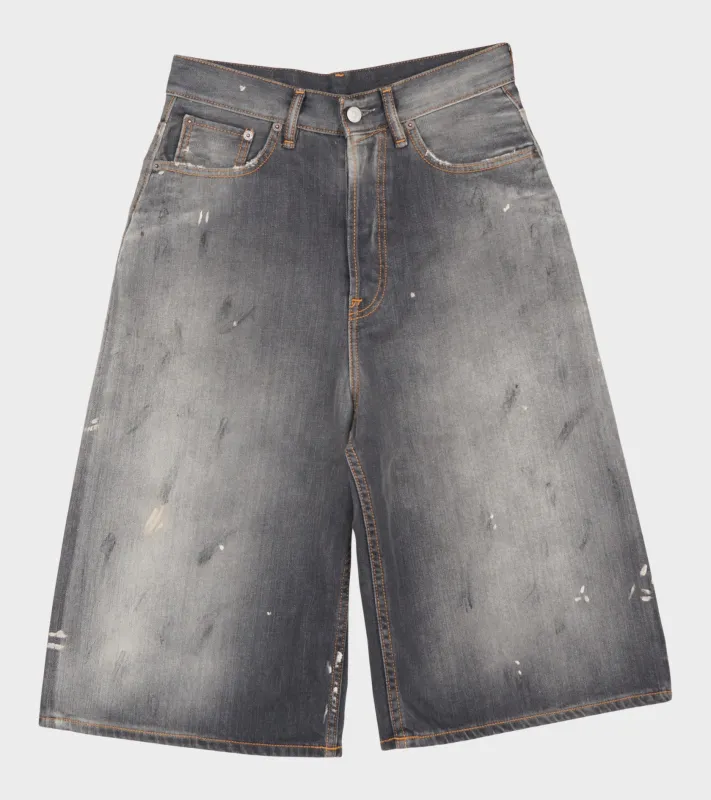 Distressed Baggy Denim Shorts Black sold by Dr. Adams