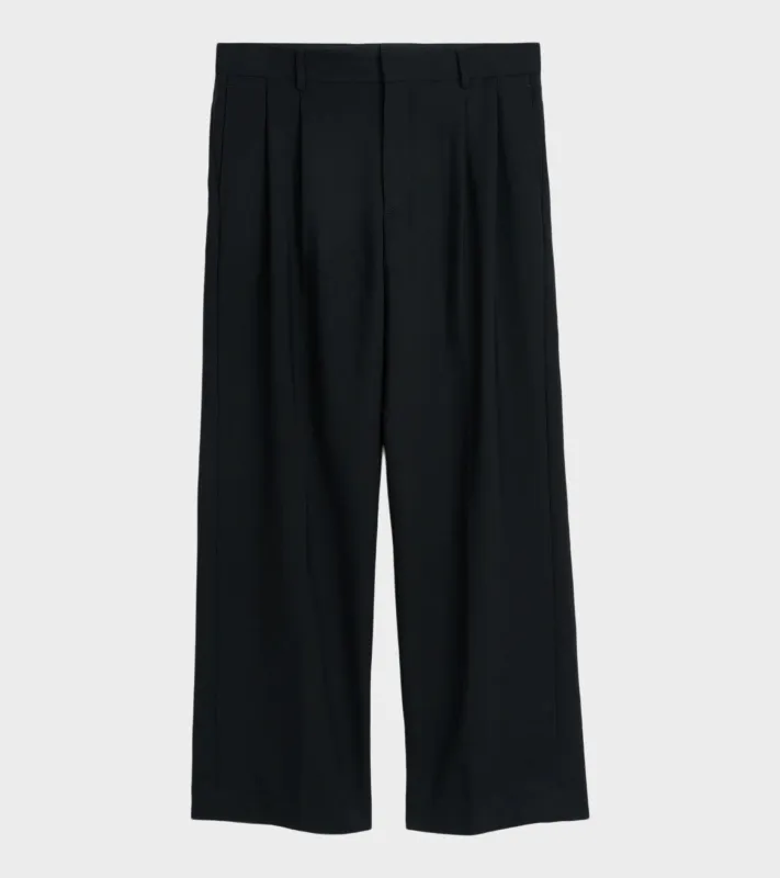 Wide Pleated Trousers Black sold by Dr. Adams