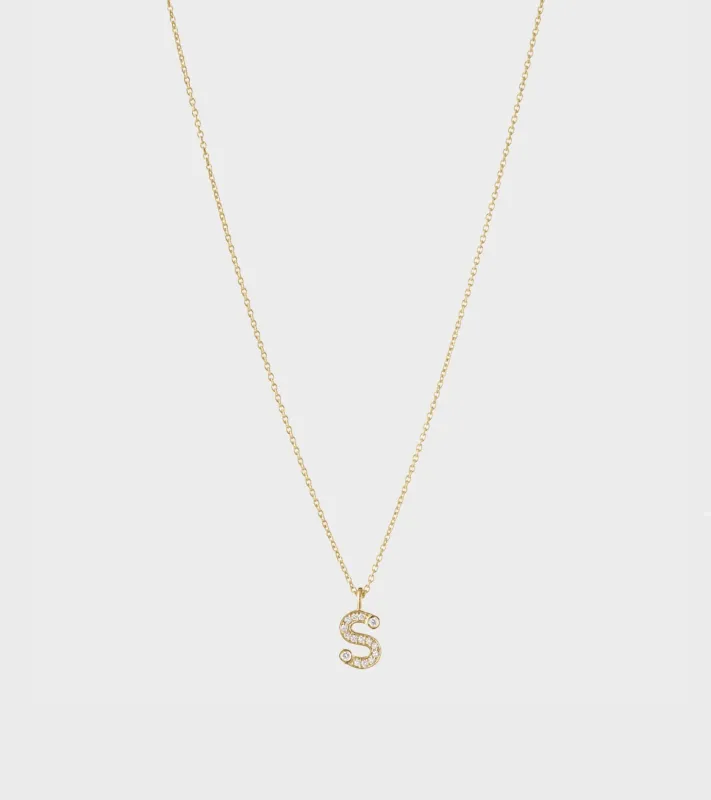 Simple S Necklace Gold sold by Dr. Adams