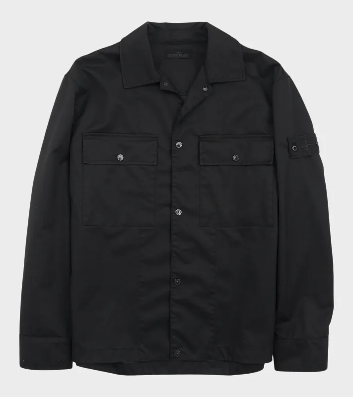 Ghost Performance Twill Wool Overshirt Black sold by Dr. Adams